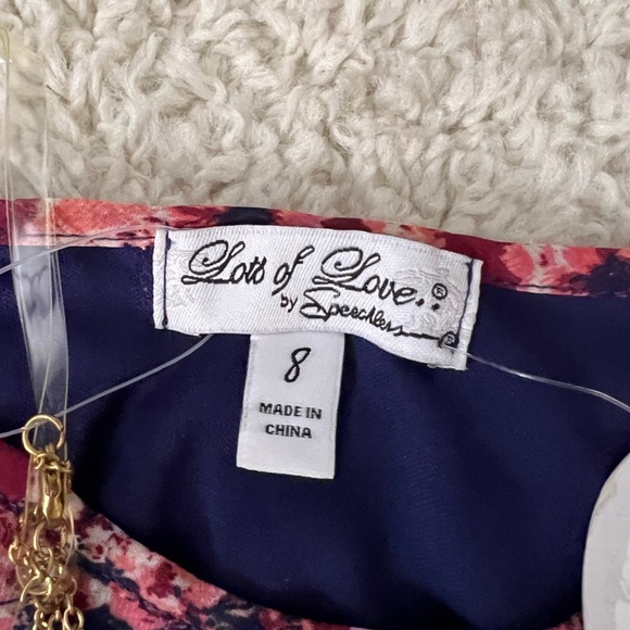 Girls Size 8 Lots of Love by Speechless Long Sleeve Floral Dress - Picture 6 of 7